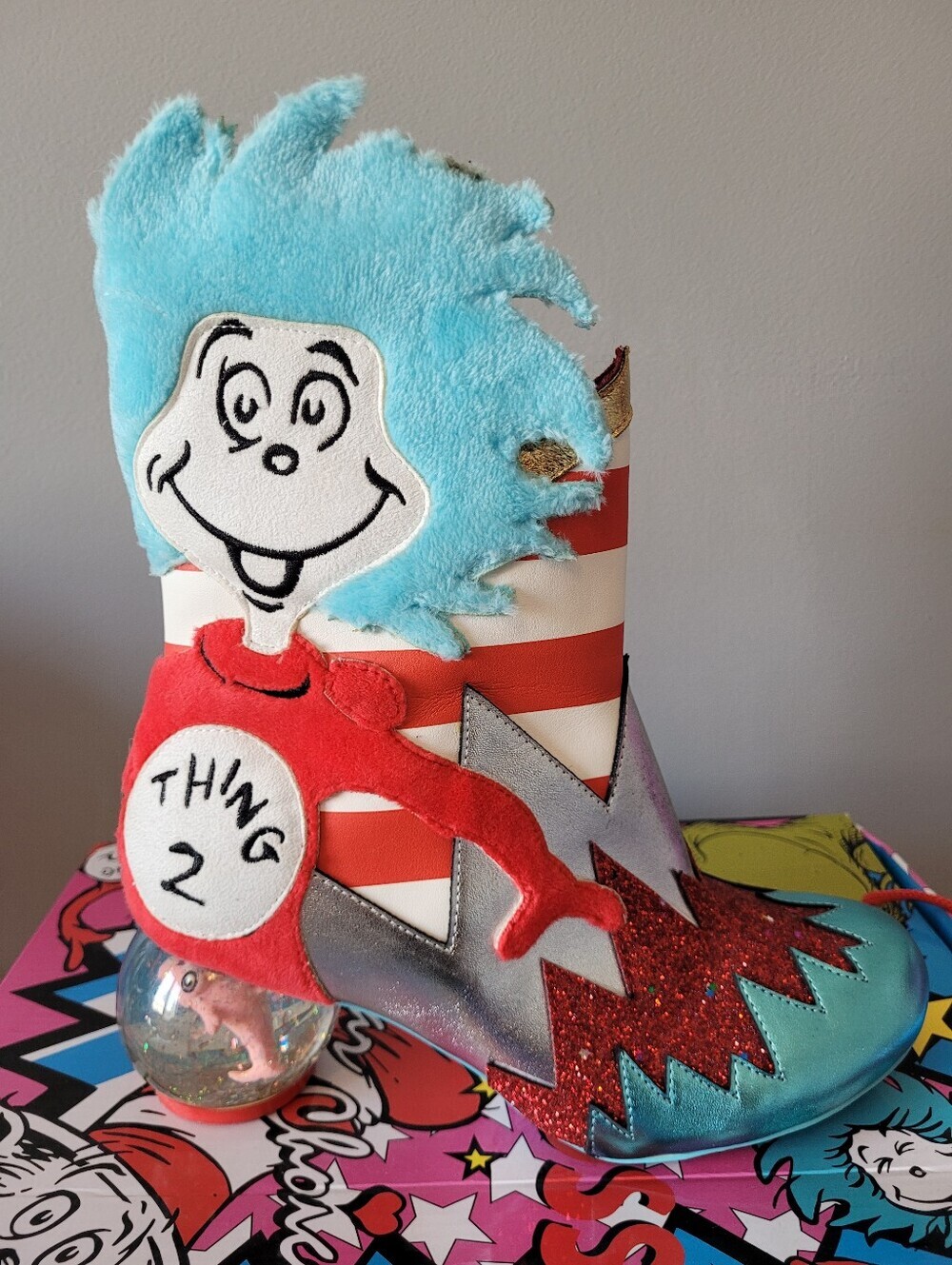 Irregular Choice x Dr. Seuss Up Up Up With A Fish Boots, Size 40 - Picture 10 of 16